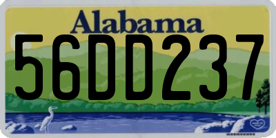 AL license plate 56DD237
