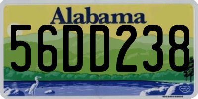 AL license plate 56DD238