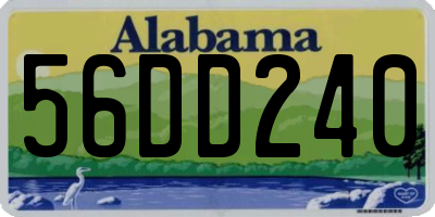 AL license plate 56DD240
