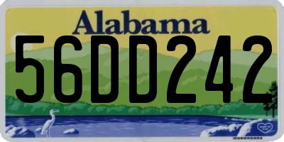 AL license plate 56DD242