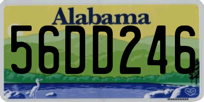 AL license plate 56DD246