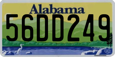 AL license plate 56DD249