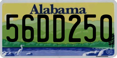 AL license plate 56DD250