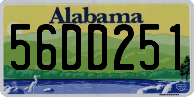 AL license plate 56DD251