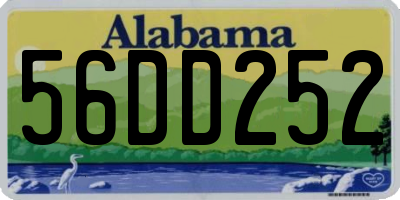 AL license plate 56DD252