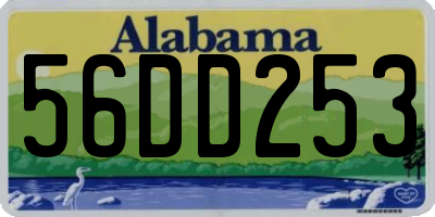 AL license plate 56DD253
