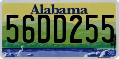 AL license plate 56DD255