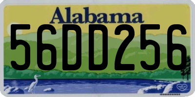 AL license plate 56DD256