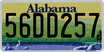 AL license plate 56DD257