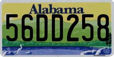 AL license plate 56DD258