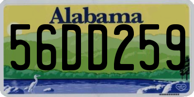 AL license plate 56DD259