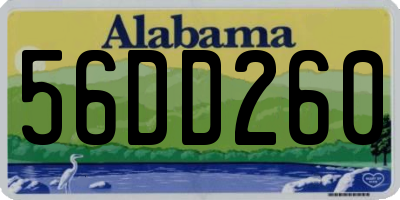 AL license plate 56DD260