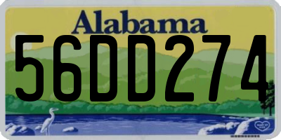 AL license plate 56DD274