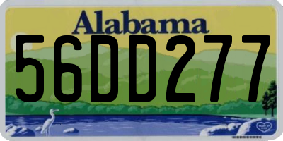 AL license plate 56DD277