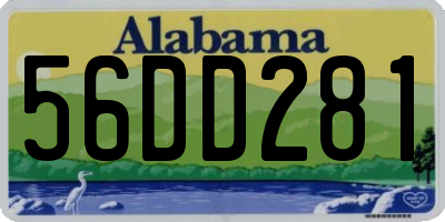 AL license plate 56DD281
