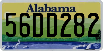AL license plate 56DD282