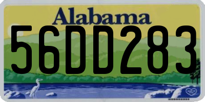AL license plate 56DD283