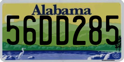 AL license plate 56DD285