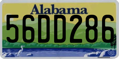 AL license plate 56DD286