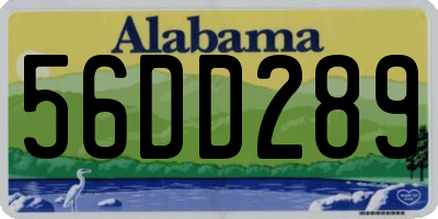 AL license plate 56DD289