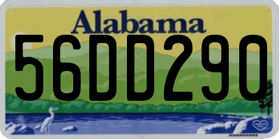 AL license plate 56DD290