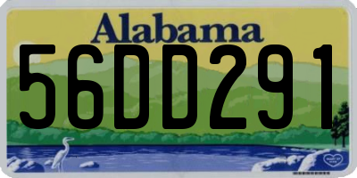 AL license plate 56DD291