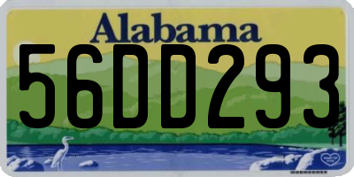 AL license plate 56DD293