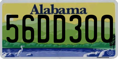 AL license plate 56DD300