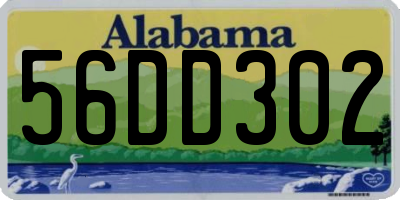AL license plate 56DD302