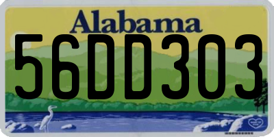 AL license plate 56DD303