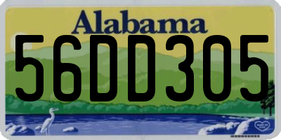 AL license plate 56DD305