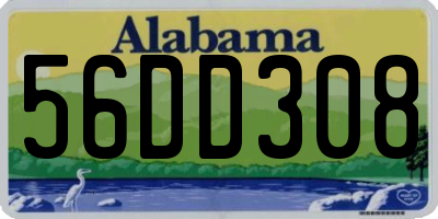 AL license plate 56DD308