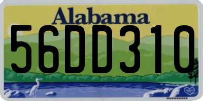 AL license plate 56DD310