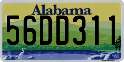 AL license plate 56DD311