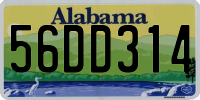AL license plate 56DD314