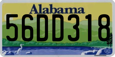 AL license plate 56DD318
