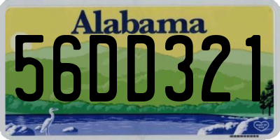 AL license plate 56DD321