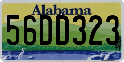 AL license plate 56DD323