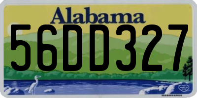 AL license plate 56DD327