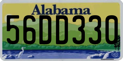 AL license plate 56DD330
