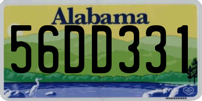 AL license plate 56DD331