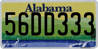 AL license plate 56DD333