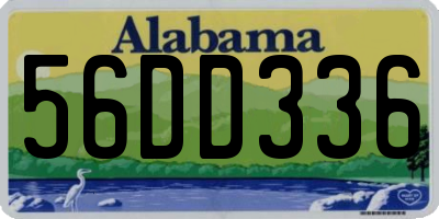 AL license plate 56DD336