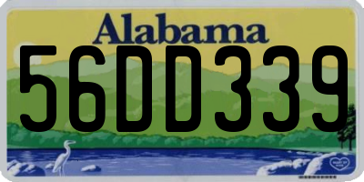 AL license plate 56DD339