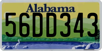 AL license plate 56DD343