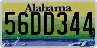 AL license plate 56DD344