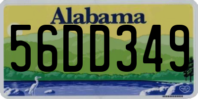 AL license plate 56DD349