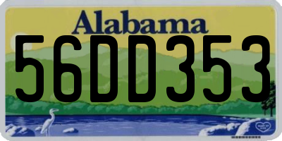AL license plate 56DD353