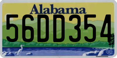 AL license plate 56DD354