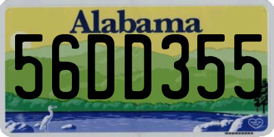 AL license plate 56DD355